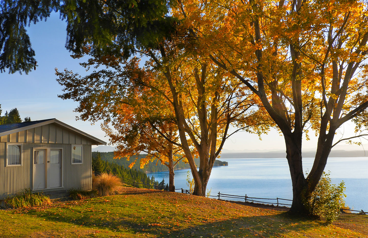 Lake Pukaki cottage rental yard